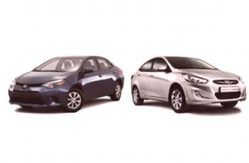 Toyota Corolla ou Hyundai Solaris: une comparaison et qui est mieux