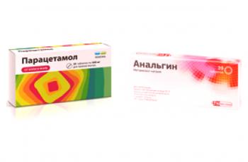Što je bolje Paracetamol ili Analgin - opis i razlike znači
