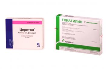 Cereton nebo Gliatilin: srovnání léků a které je lepší
