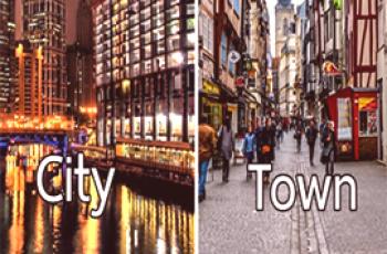 Rozdíl mezi městem a městem