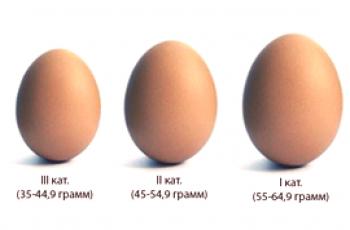 Jaký je rozdíl mezi kategoriemi vajec 1, 2 a 3?