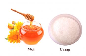 Lo que distingue a la miel del azúcar - las propiedades y las diferencias.