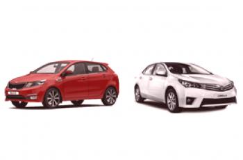 Kia Rio o Toyota Corolla - una comparación de autos y cuál es mejor